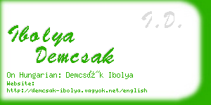 ibolya demcsak business card